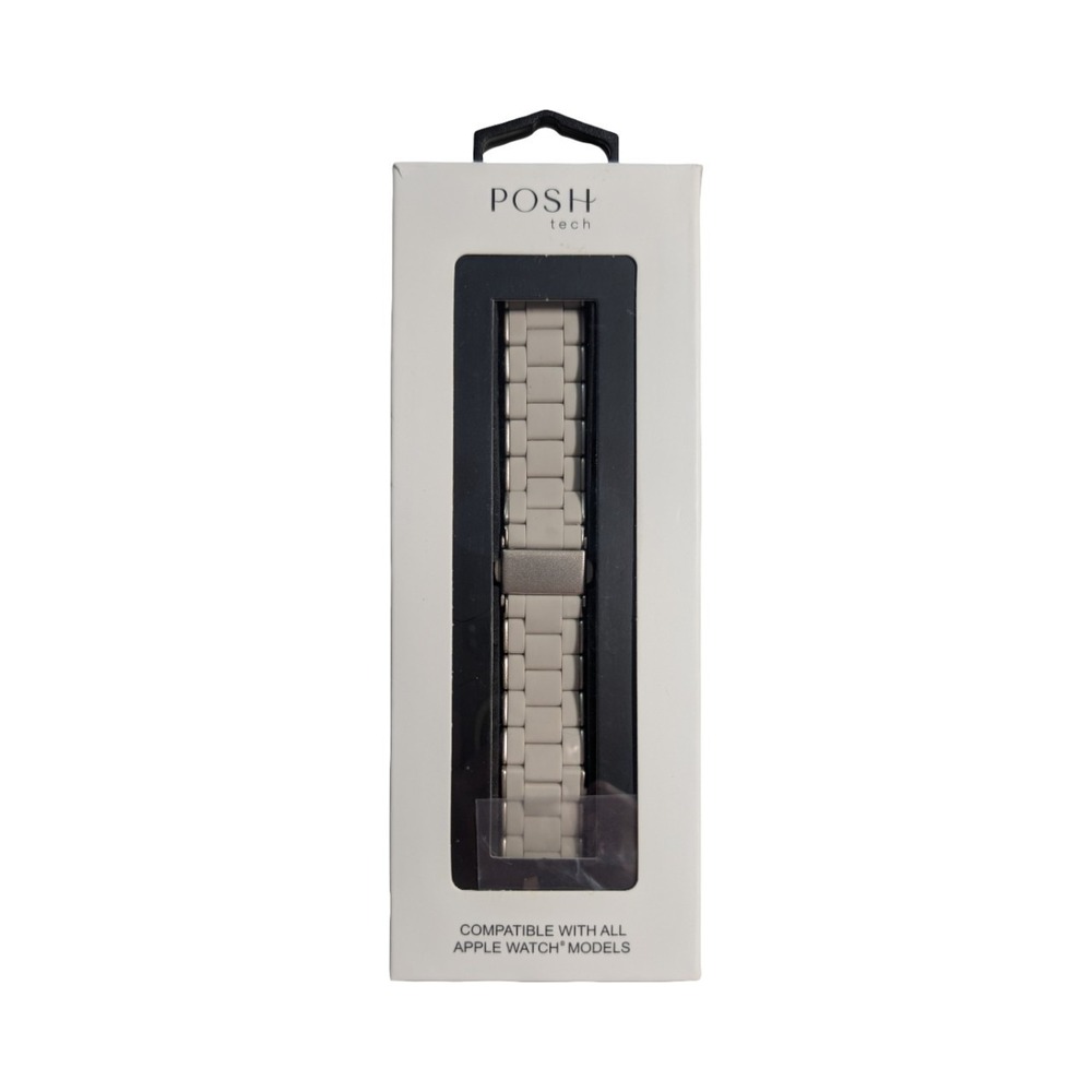 Aa9-O Posh Tech Orla Silicone Steel Band for Apple Watch‎ - Beige Open Box